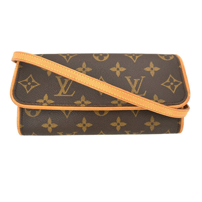 Louis Vuitton Twin Handbag Monogram Canvas, BROWN, CANVAS, Clutche & pouche