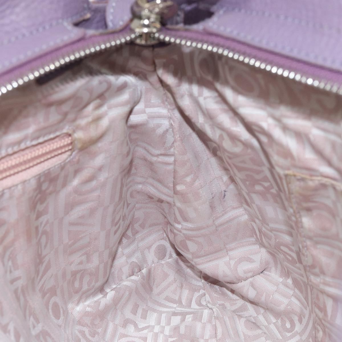 Salvatore Ferragamo Marisa Satchel Leather, PURPLE, LEATHER, Handbag