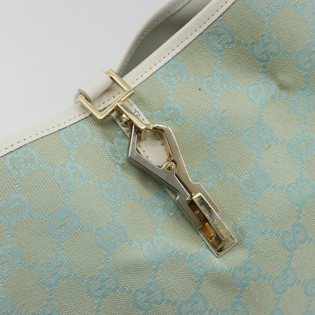Gucci Vintage Jackie Shoulder Bag Canvas and Leather, Multicolour, Canvas, Handbag