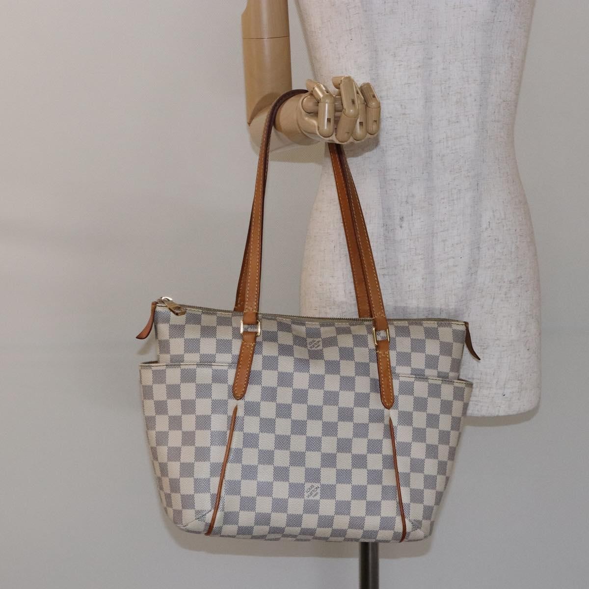 Louis Vuitton Totally Handbag Damier, WHITE, CANVAS, Tote bag
