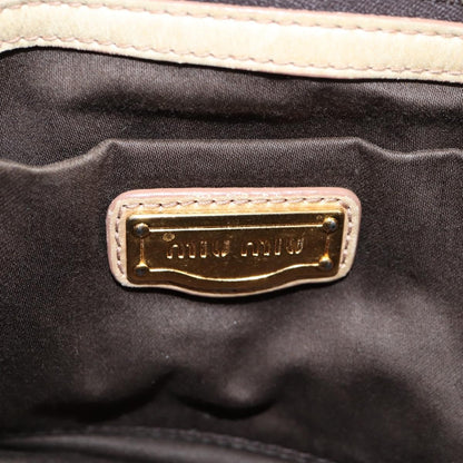 Miu Miu Coffer Convertible Satchel Leather, BEIGE, LEATHER, Handbag