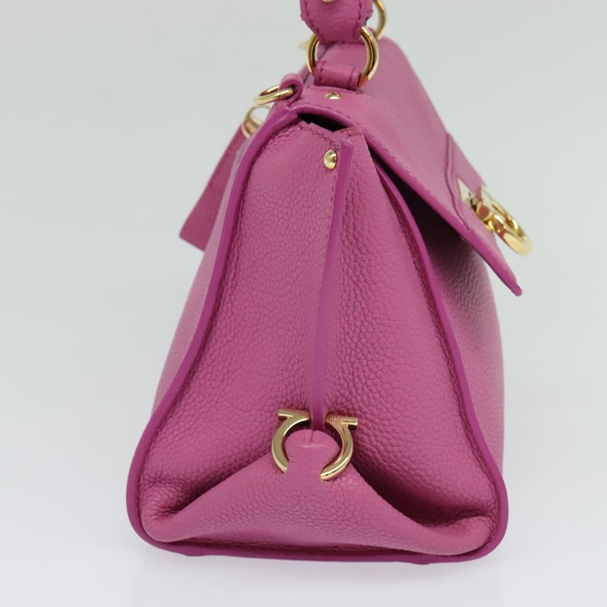 Salvatore Ferragamo Sofia Satchel Leather, PINK, LEATHER, Handbag