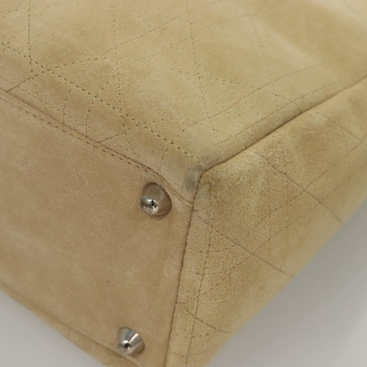 Christian Dior Lady Dior Bag Cannage Quilt Suede, BEIGE, SUEDE, Handbag