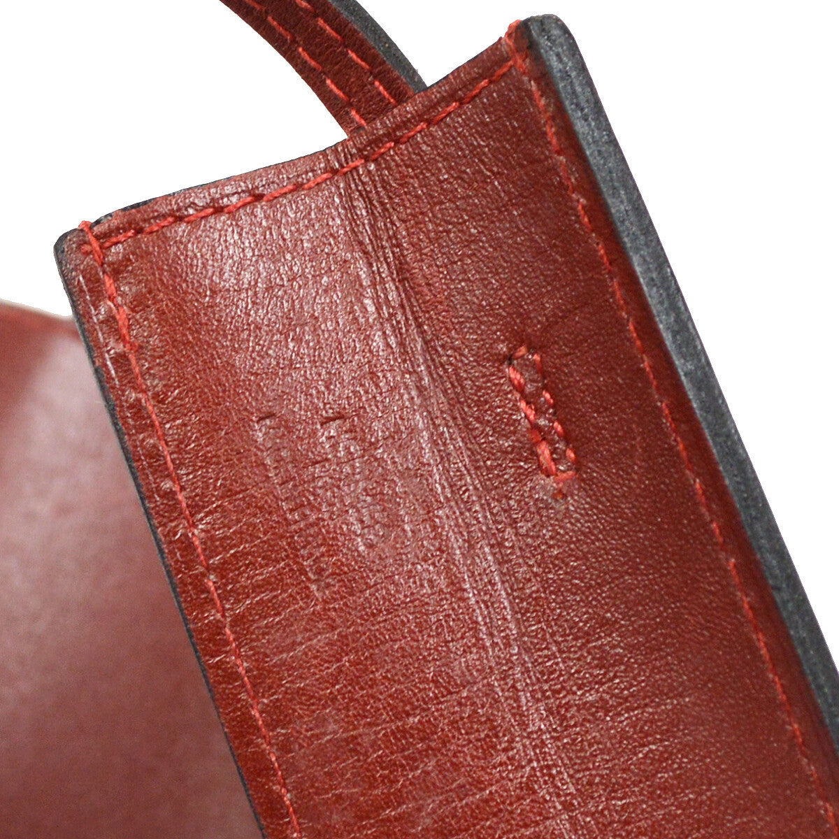 Hermes Onimaitou Pochette Box Calf, BURGUNDY, LEATHER, Shoulder bag