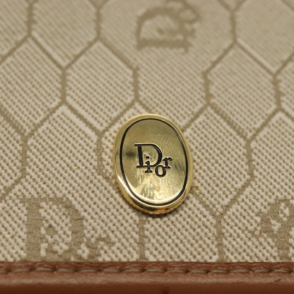 Christian Dior Vintage Honeycomb chain Canvas, BEIGE, CANVAS, Handbag