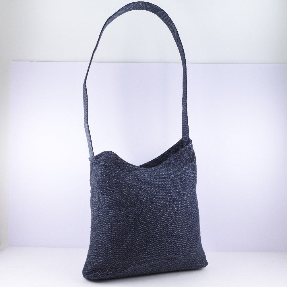 Hermes Vintage Sac De Pansage Shoulder Bag Toile, BLUE, CANVAS, Shoulder bag