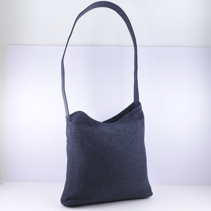 Hermes Vintage Sac De Pansage Shoulder Bag Toile, BLUE, CANVAS, Shoulder bag