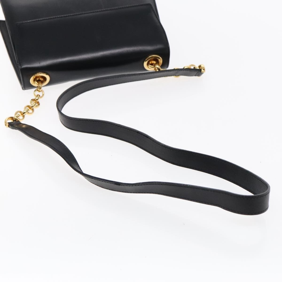 Salvatore Ferragamo Vintage Shoulder Bag Leather, BLACK, LEATHER, Shoulder bag