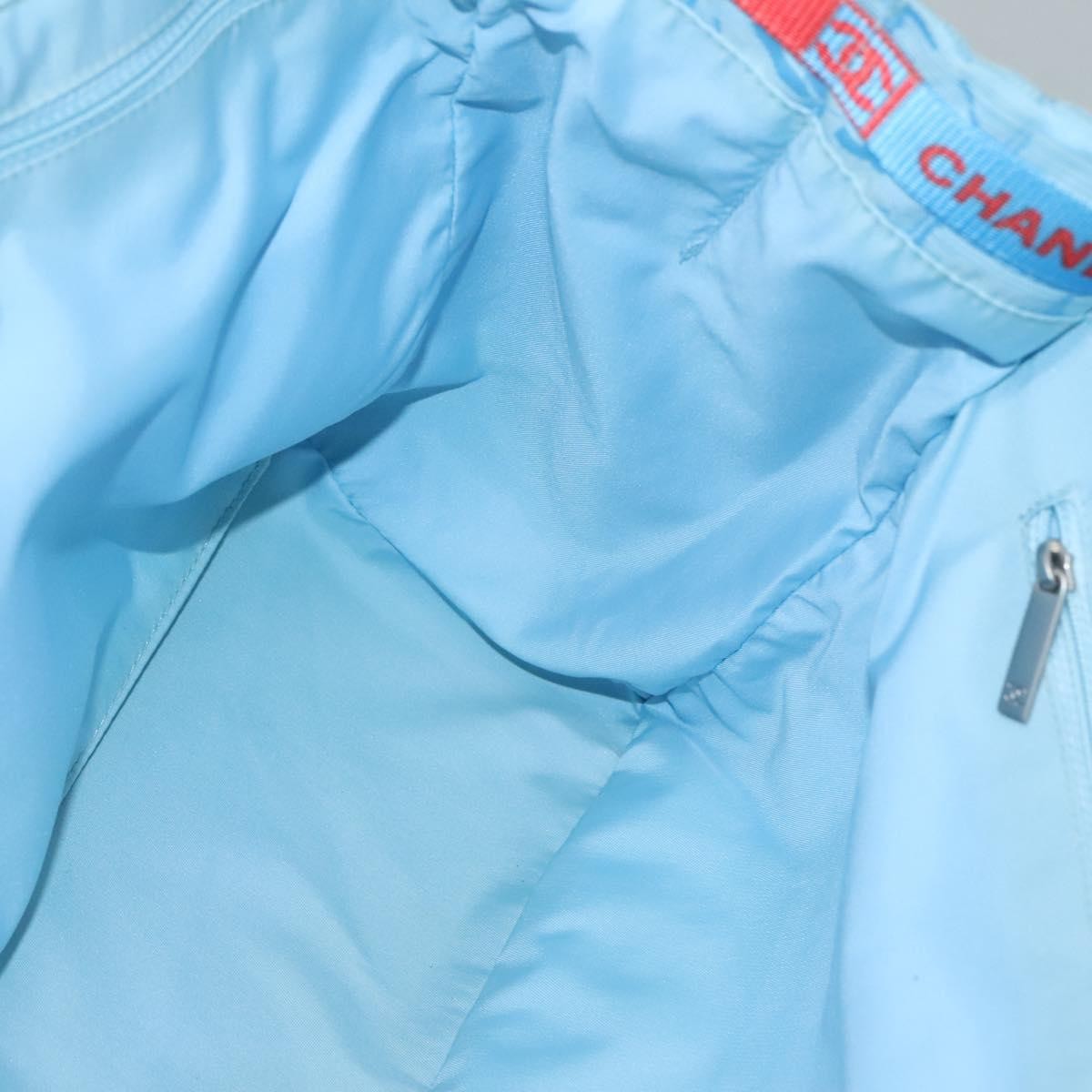 Chanel Travel Line Tote Nylon, BLUE, NYLON, Tote bag