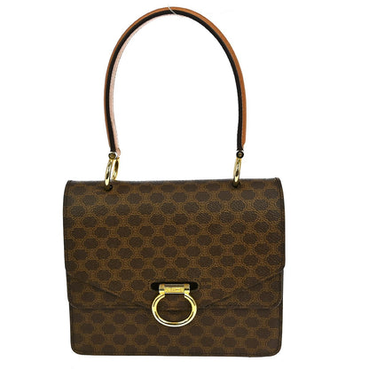 Celine Triomphe vintage handbag Macadam canvas, BROWN, CANVAS, Handbag