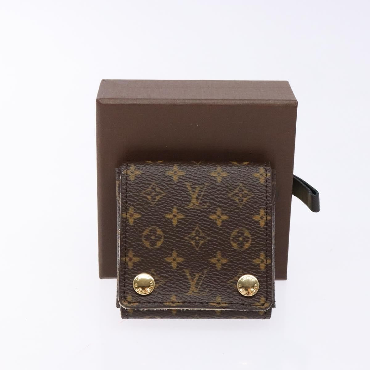 Louis Vuitton CASE JEWELRY BOX Canvas, BROWN, CANVAS, Wallets