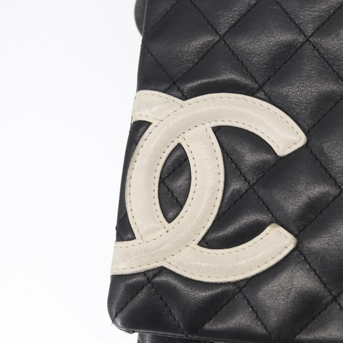 Chanel Cambon Flap Crossbody Bag Quilted Lambskin, SILVER, LEATHER, Shoulder bag