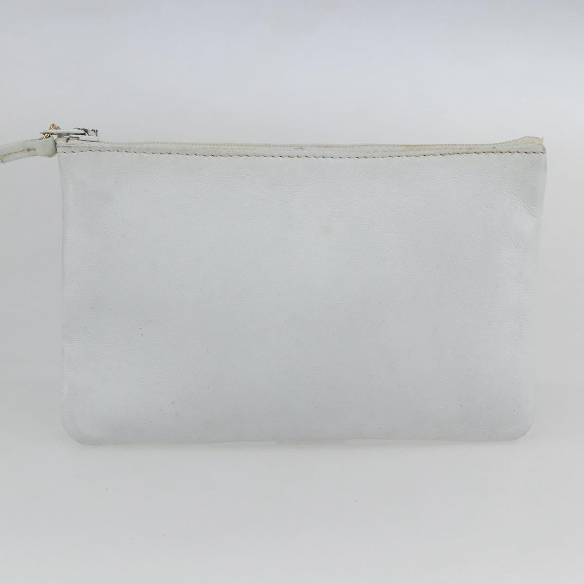 Chanel Vintage CC Drawstring Bucket Bag Caviar, WHITE, LEATHER, Shoulder bag