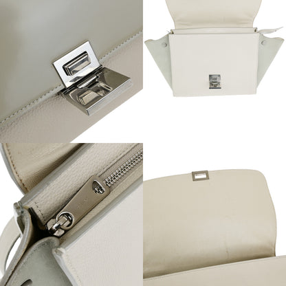 Celine Trapeze Bag Leather, BEIGE, LEATHER, Handbag