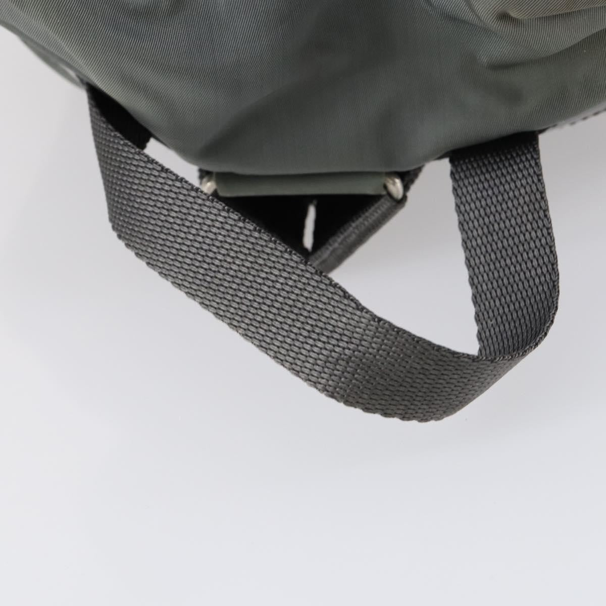 Prada Double Front Pocket Backpack Tessuto, Gray, Nylon, Backpack