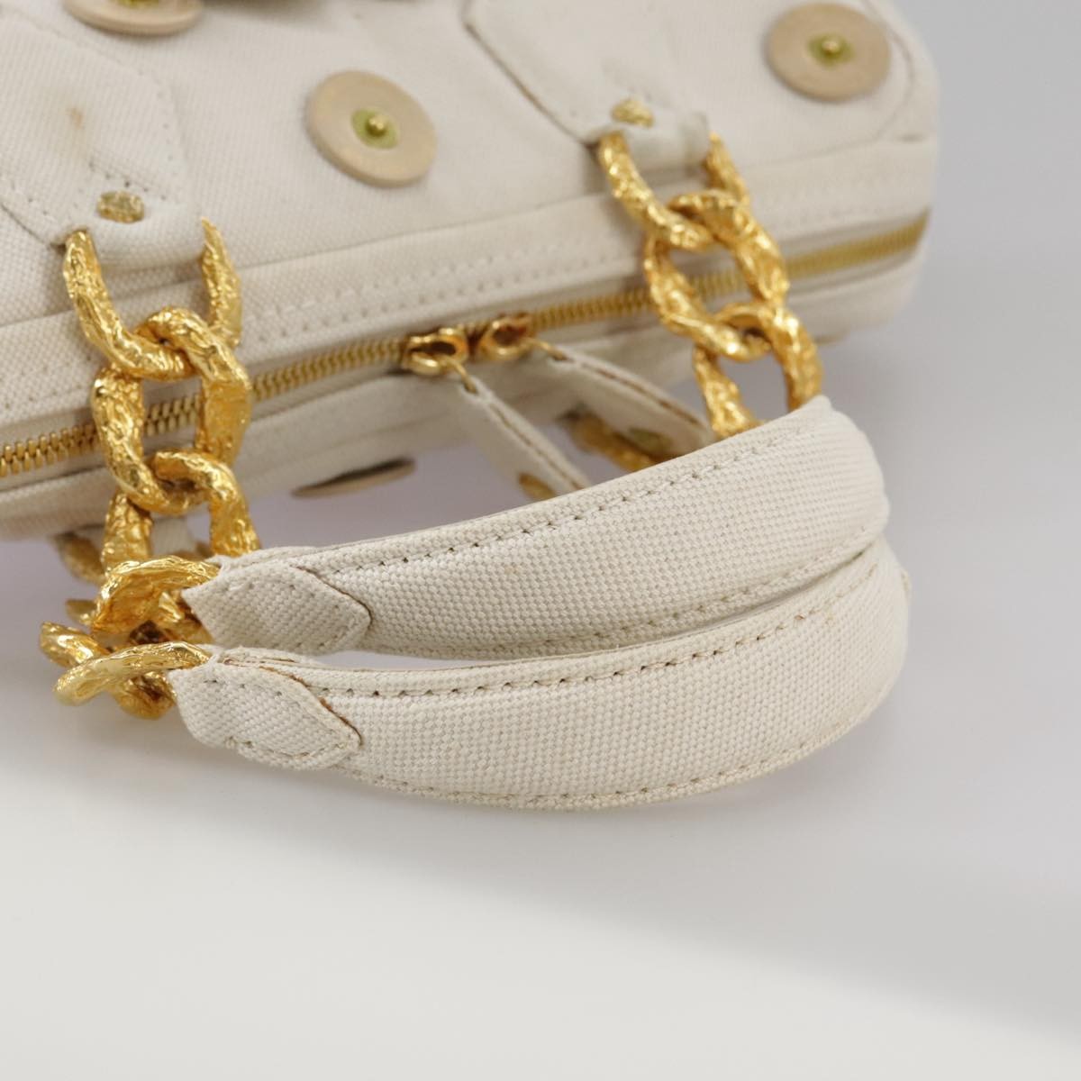 Louis Vuitton Polka Dot Panama Bowly Handbag Embellished Canvas, WHITE, CANVAS, Handbag