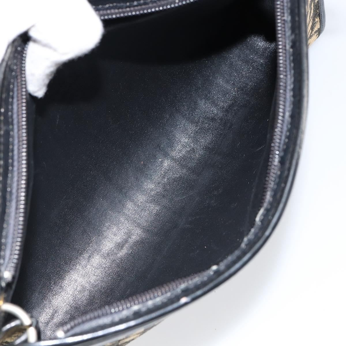 Christian Dior Vintage Trotter Shoulder Bag Canvas, NAVY, CANVAS, Shoulder bag