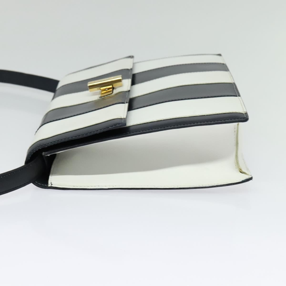 Celine Shoulder Bag Leather, WHITE, LEATHER, Shoulder bag