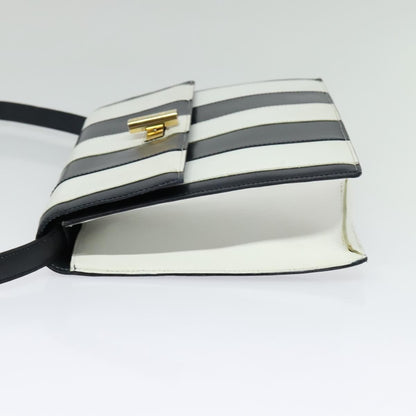 Celine Shoulder Bag Leather, WHITE, LEATHER, Shoulder bag
