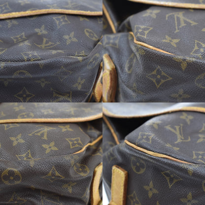 Louis Vuitton Saumur Handbag Monogram Canvas, BROWN, LEATHER, Shoulder bag