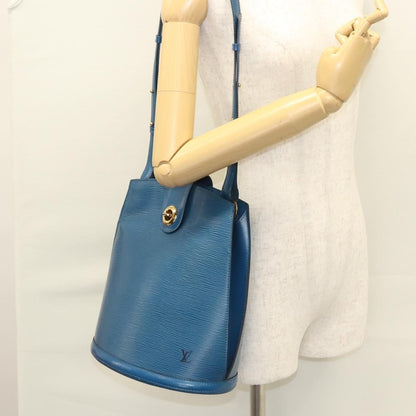 Louis Vuitton Cluny Shoulder Bag Epi Leather, BLUE, LEATHER, Shoulder bag