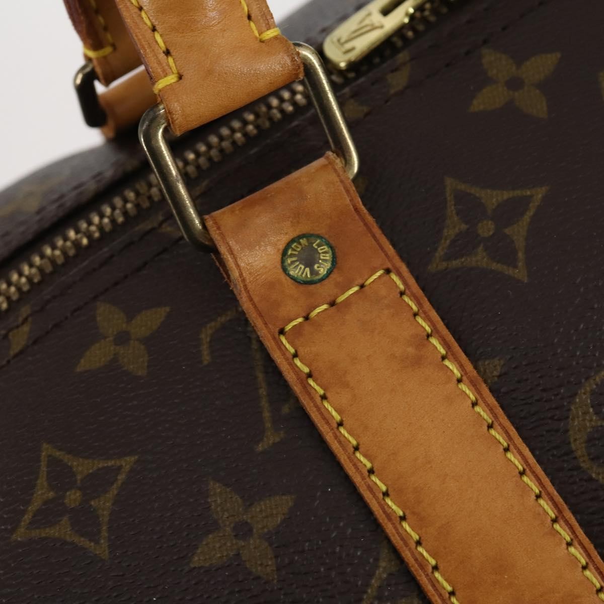 Louis Vuitton Keepall Bandouliere Bag Monogram Canvas, BROWN, CANVAS, Travel bag