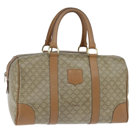 Celine Vintage Macadam Boston bag Canvas, BEIGE, CANVAS, Travel bag