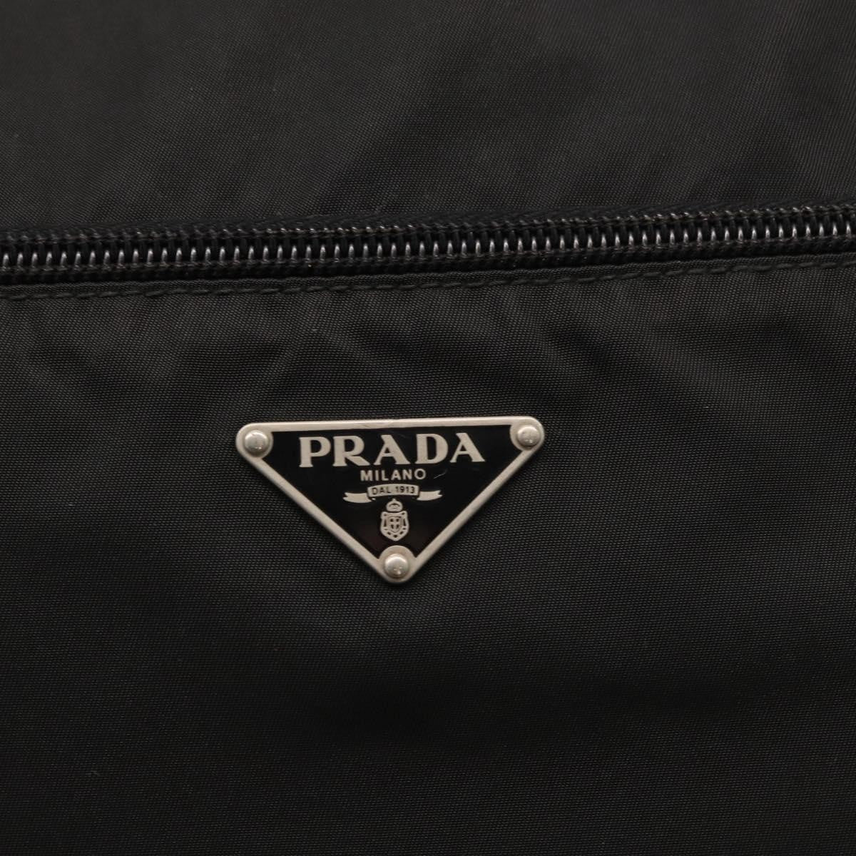 Prada Front Pocket Messenger Bag Tessuto, Black, Nylon, Shoulder Bag