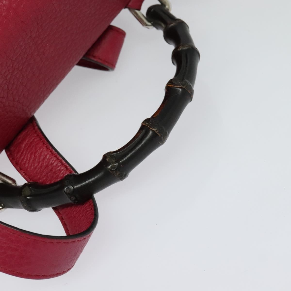 Gucci Bamboo Tassel Backpack Leather, PINK, LEATHER, Backpack