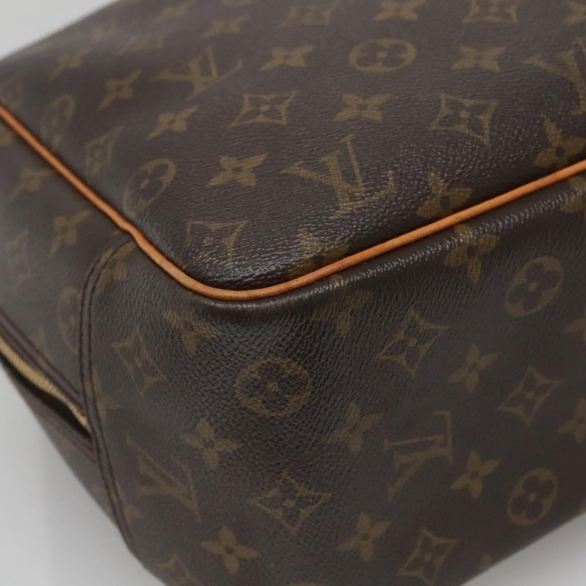 Louis Vuitton Deauville Handbag Monogram Canvas, BROWN, CANVAS, Handbag