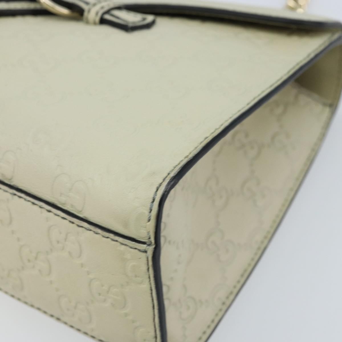 Gucci Emily Chain Flap Bag Guccissima Leather, Beige, Leather, Shoulder Bag