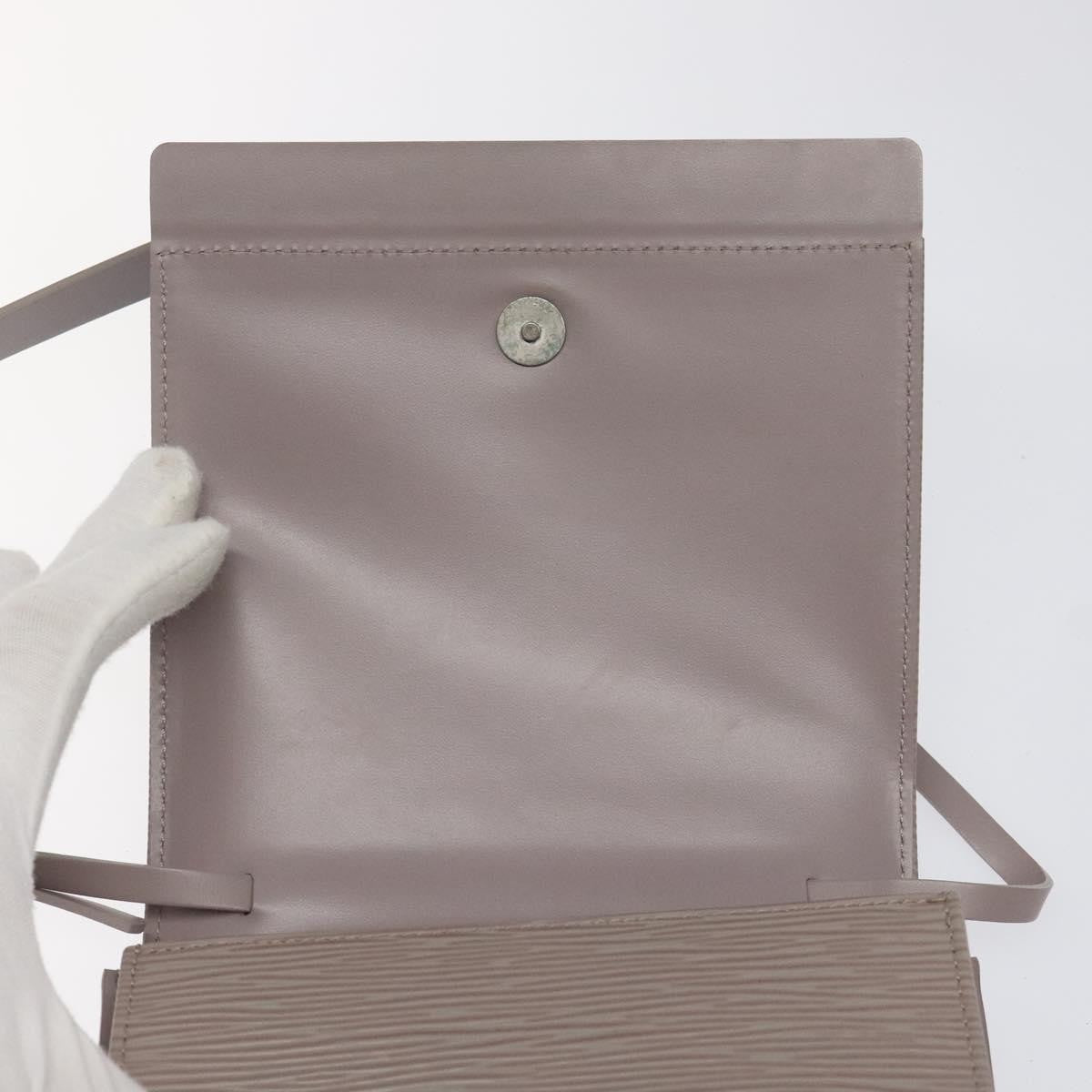 Louis Vuitton Biarritz Shoulder Bag Epi Leather, GRAY, LEATHER, Shoulder bag