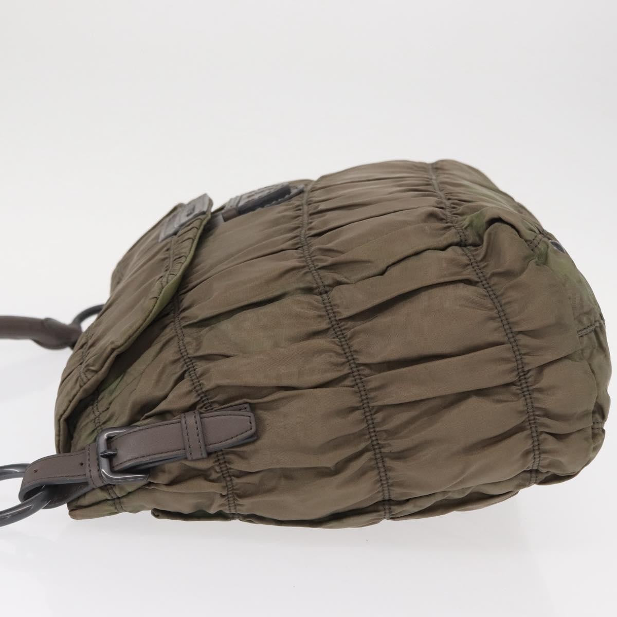Prada Gaufre Convertible Hobo Tessuto, Gray, Nylon, Shoulder Bag