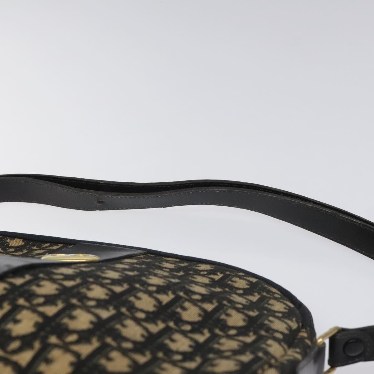 Christian Dior Vintage Trotter Shoulder Bag Canvas, BLACK, CANVAS, Shoulder bag