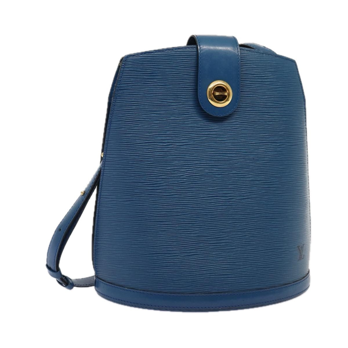 Louis Vuitton Cluny Shoulder Bag Epi Leather, BLUE, LEATHER, Shoulder bag