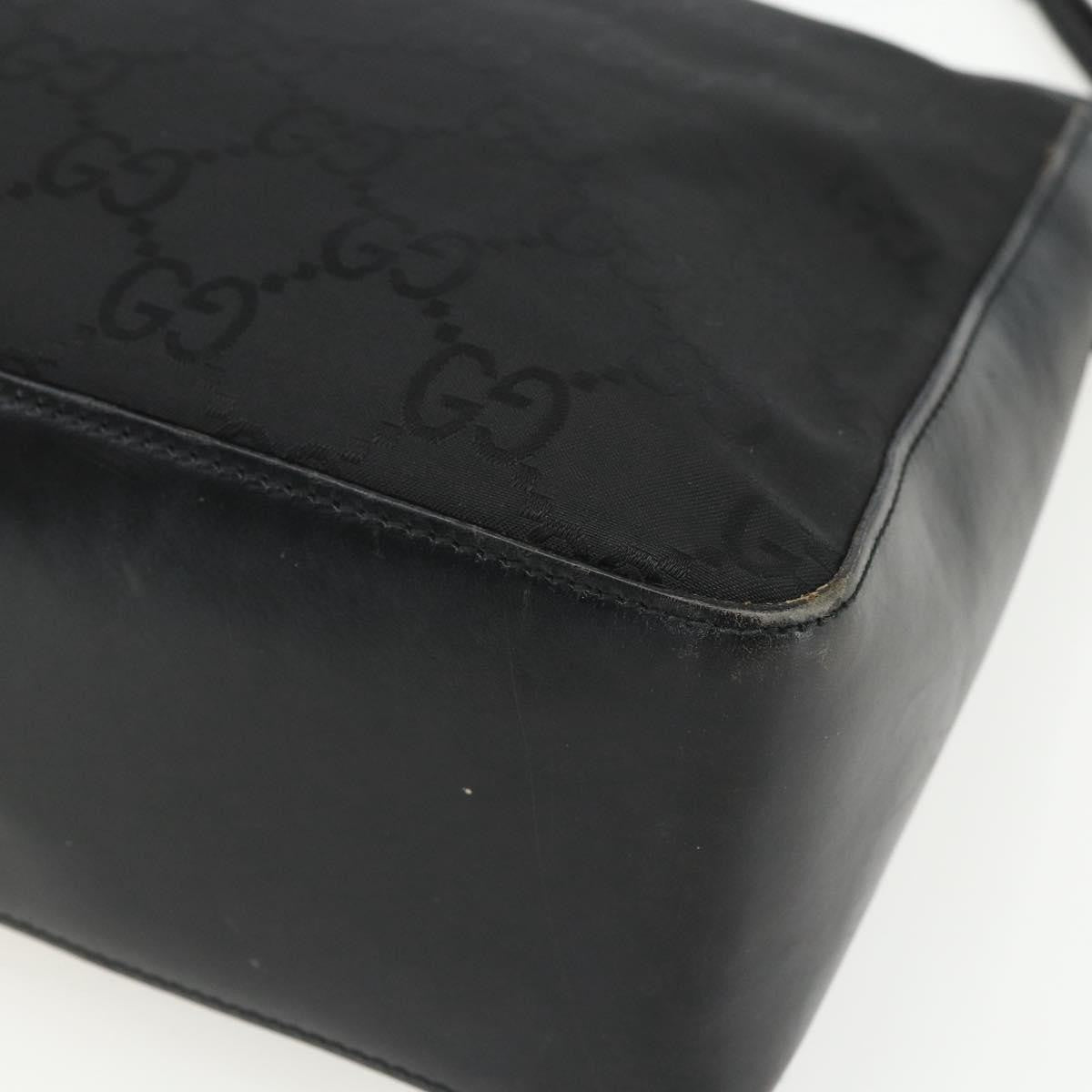 Gucci Vintage Zip Hobo GG Canvas and Leather, BLACK, CANVAS, Shoulder bag