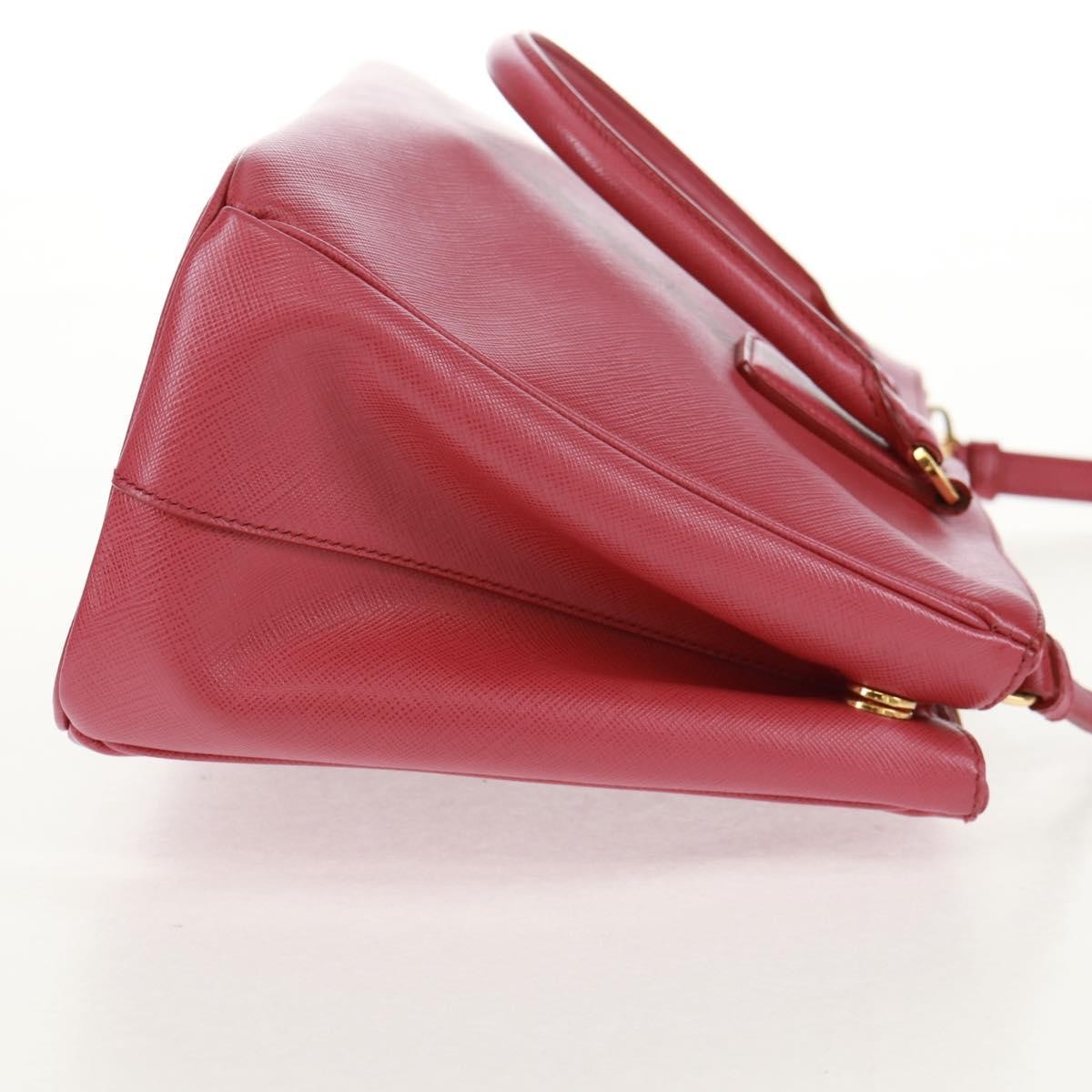 Prada Double Zip Lux Tote Saffiano Leather, Pink, Leather, Handbag