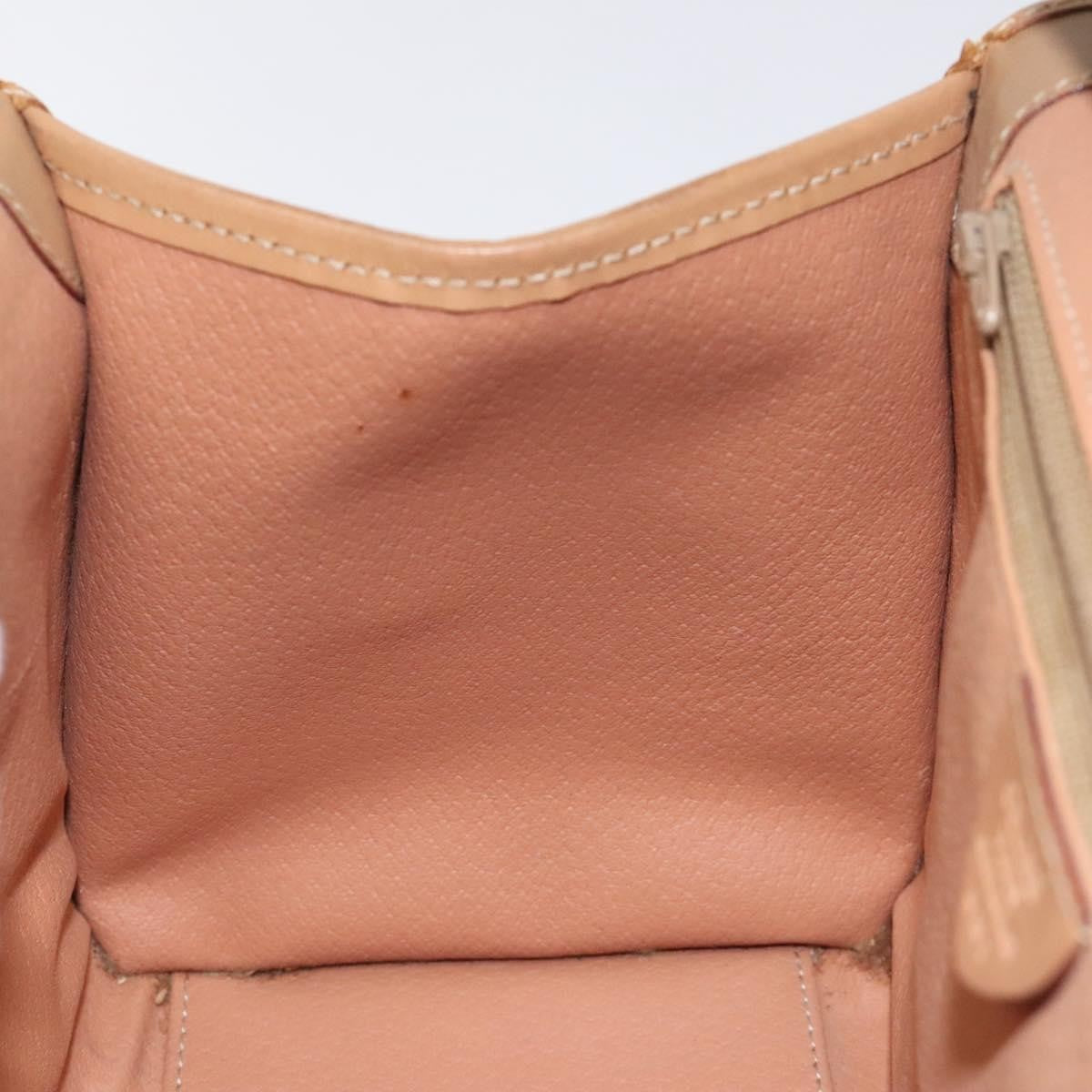 Celine Macadam Handbag Macadam with leather, BROWN, CANVAS, Handbag