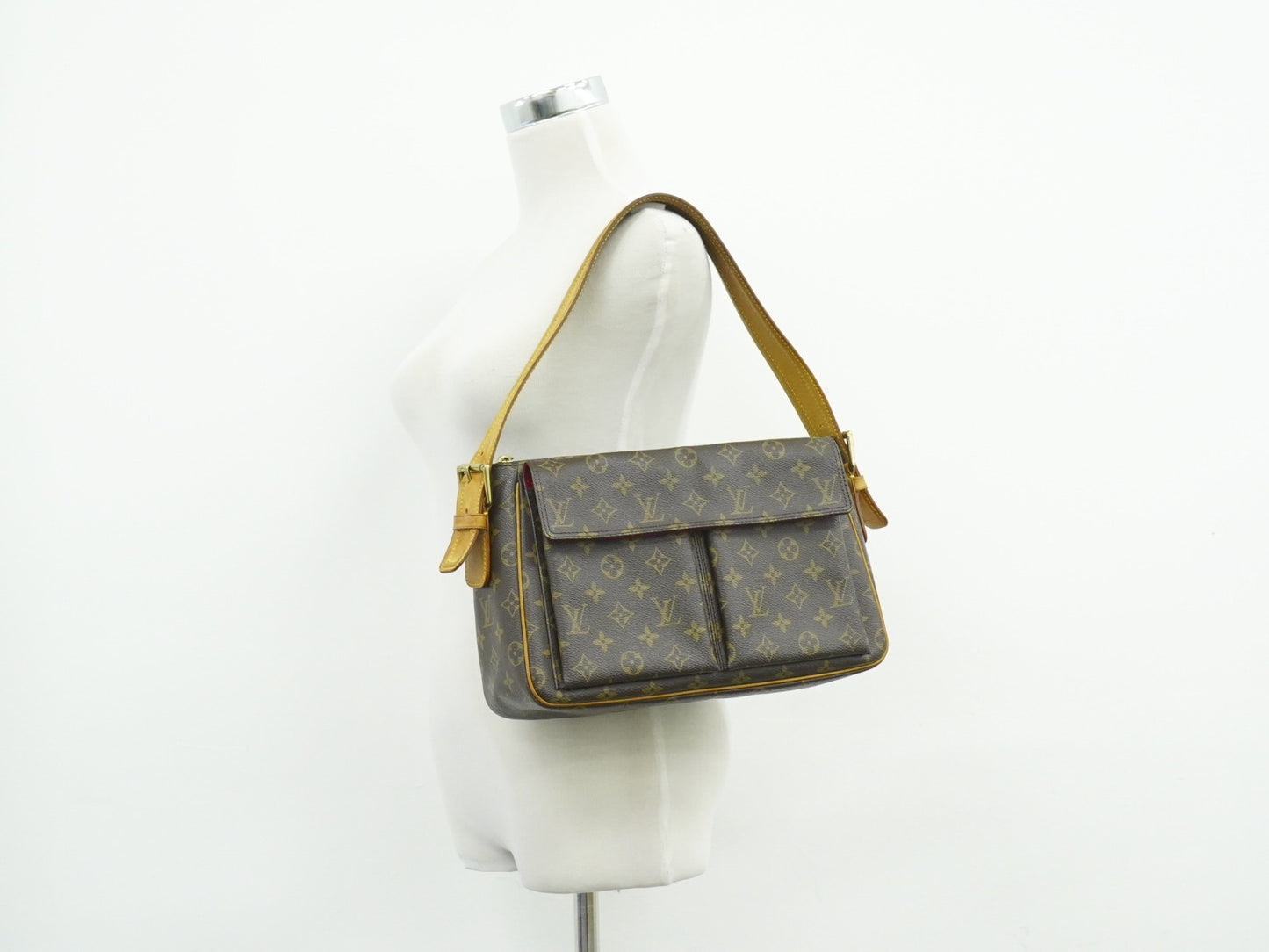 Louis Vuitton Viva Cite Handbag Monogram Canvas, BROWN, CANVAS, Shoulder bag