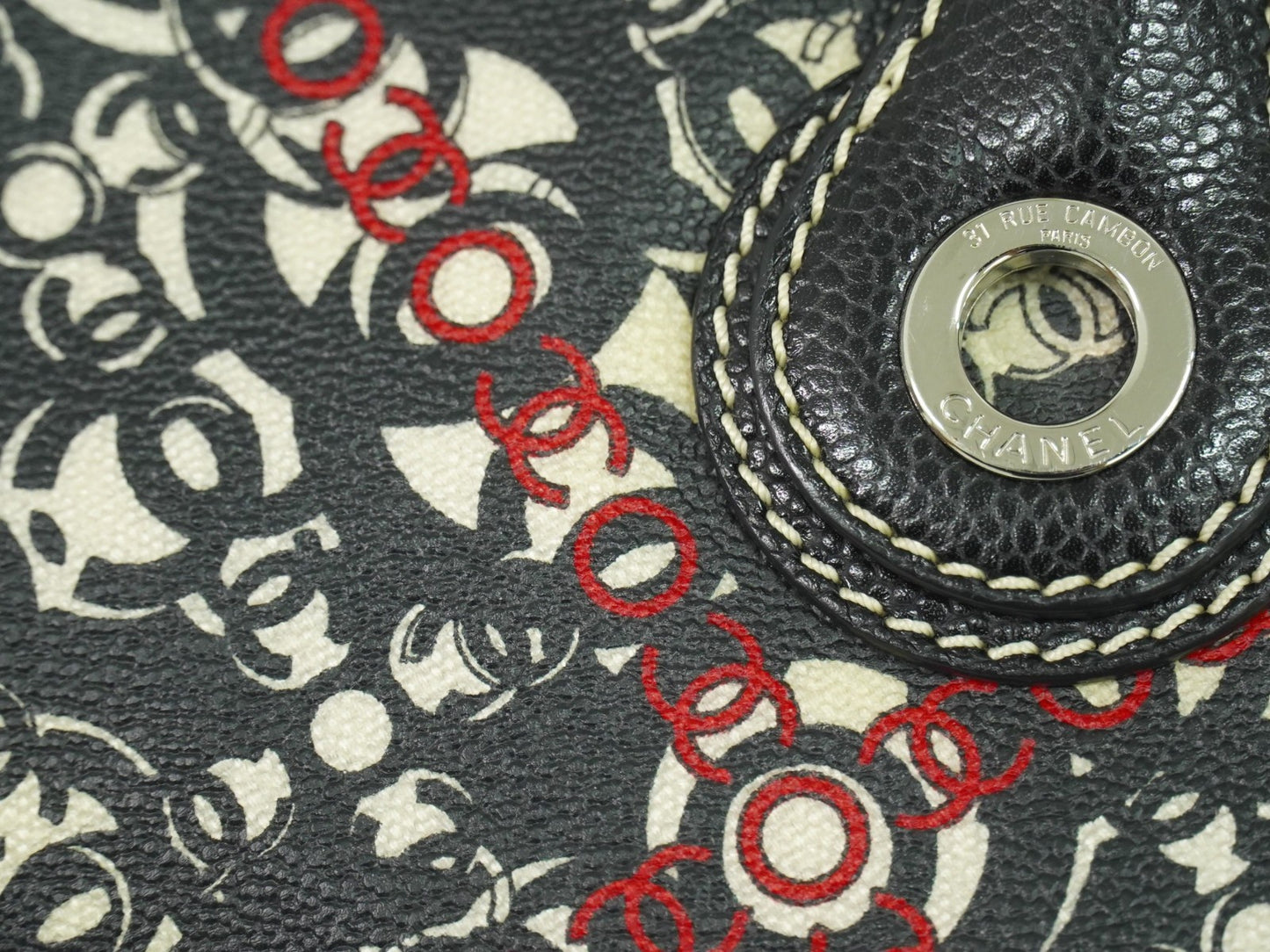 Chanel Optic Coco Tote Printed Coated Canvas with Caviar, MULTICOLOUR, CANVAS, Tote bag