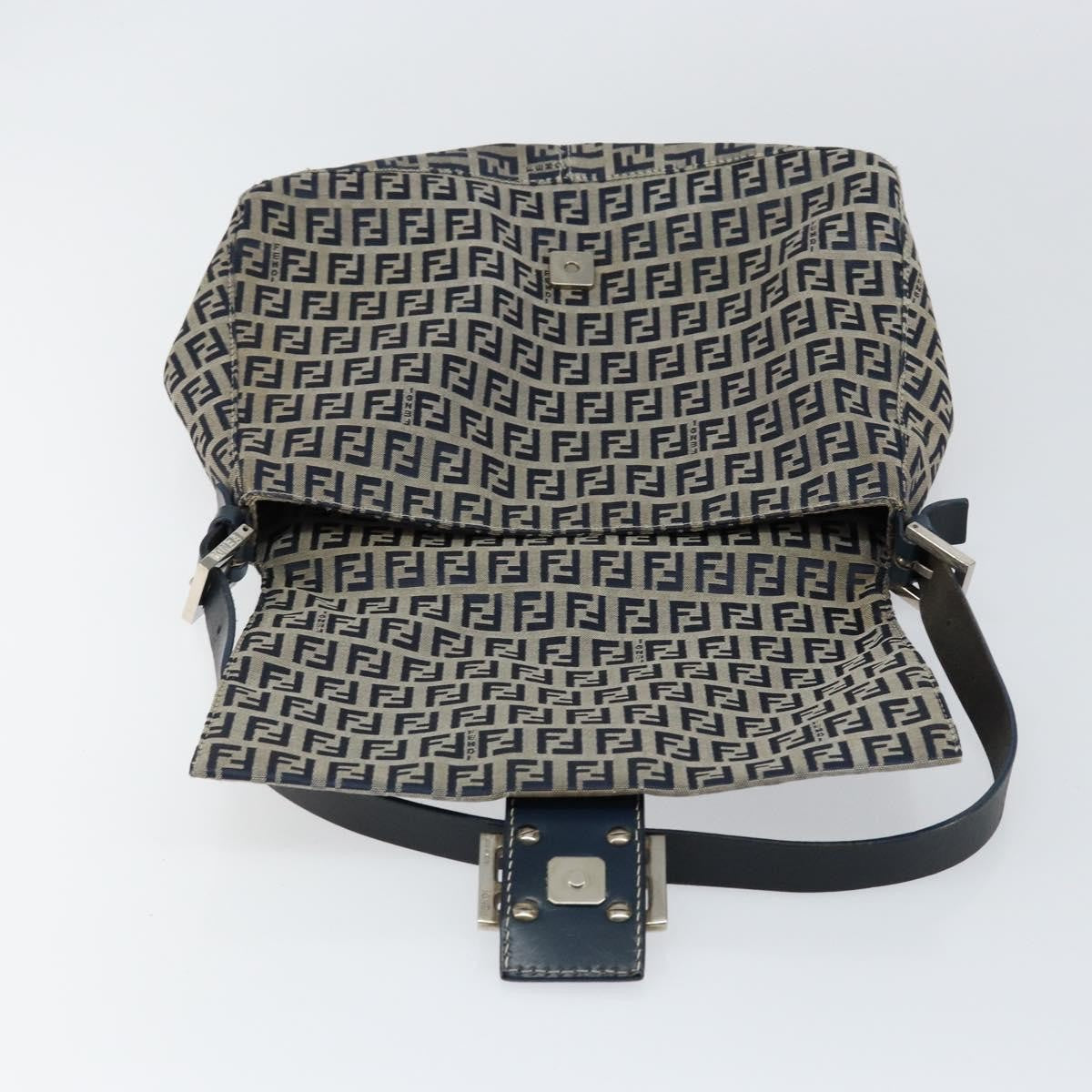 Fendi Mama Forever Bag Zucchino Canvas, NAVY, CANVAS, Tote bag