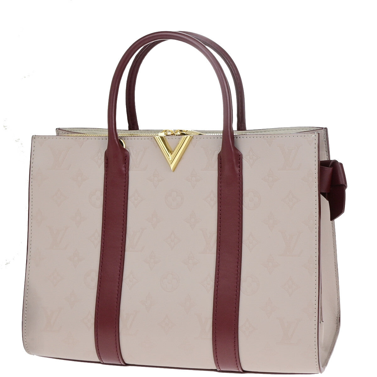 Louis Vuitton Very Tote Monogram Leather, BEIGE, LEATHER, Tote bag