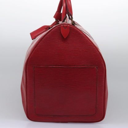 Louis Vuitton Keepall Bag Epi Leather, RED, LEATHER, Travel bag