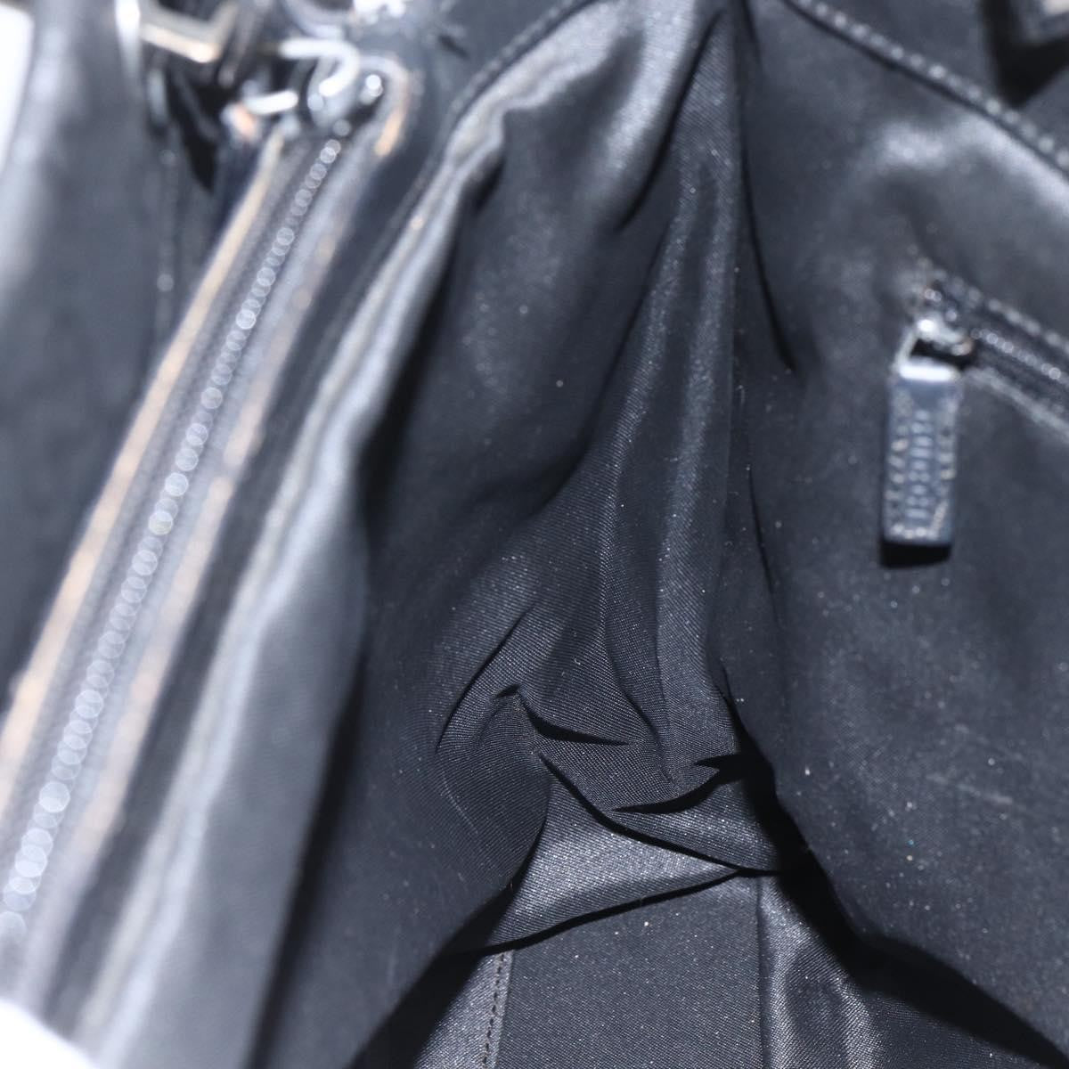 Gucci Vintage Bamboo Handle Tote GG Nylon, Black, Nylon, Tote Bag