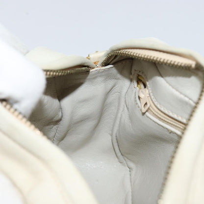 Chanel Vintage Front Pocket Camera Bag Quilted Lambskin, BEIGE, LEATHER, Shoulder bag