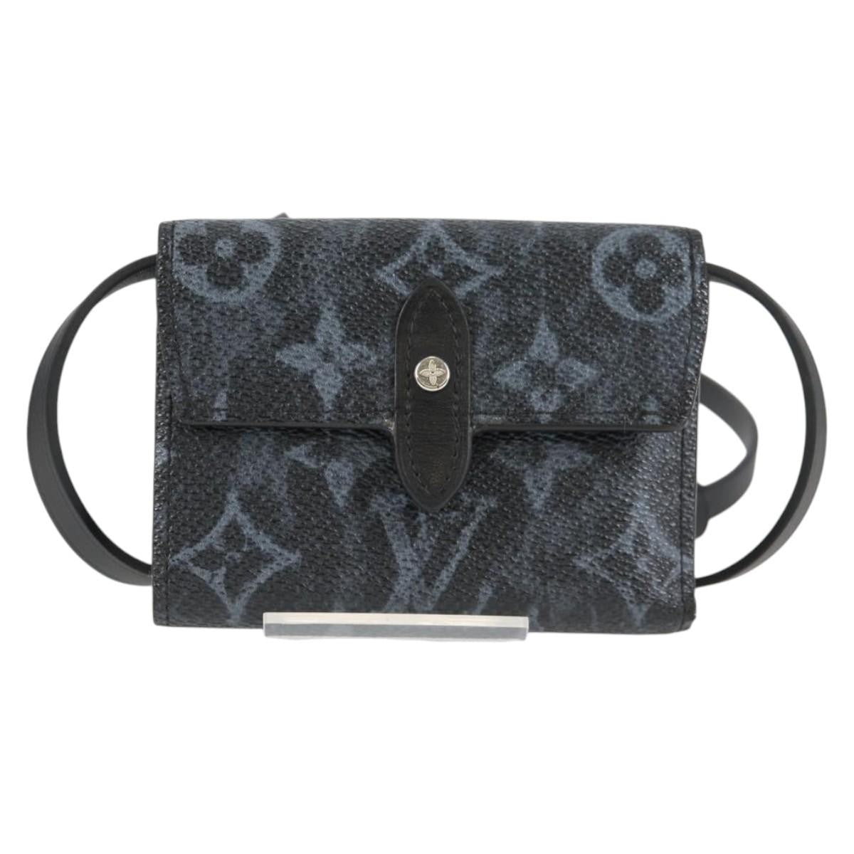 Louis Vuitton Cross Card Holder Limited Edition Monogram Pastel Noir, BLACK, CANVAS, Clutche & pouche