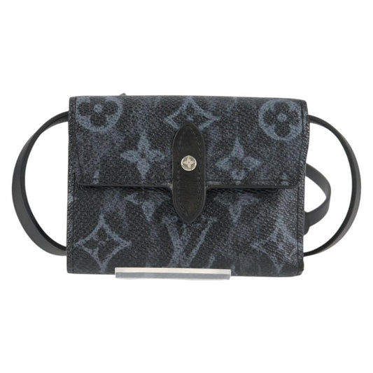 Louis Vuitton Cross Card Holder Limited Edition Monogram Pastel Noir, BLACK, CANVAS, Clutche & pouche