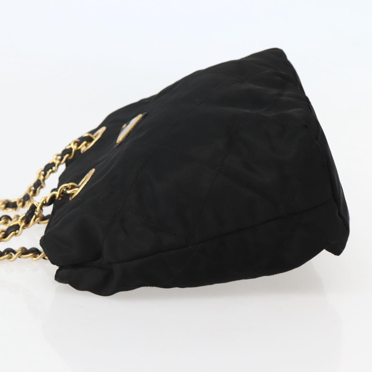 Prada Re-Edition 1995 Chain Tote Quilted Re-Nylon, BLACK, NYLON, Shoulder bag