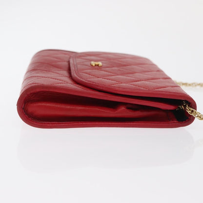 Chanel Vintage Clutch Leather, RED, LEATHER, Clutche & pouche