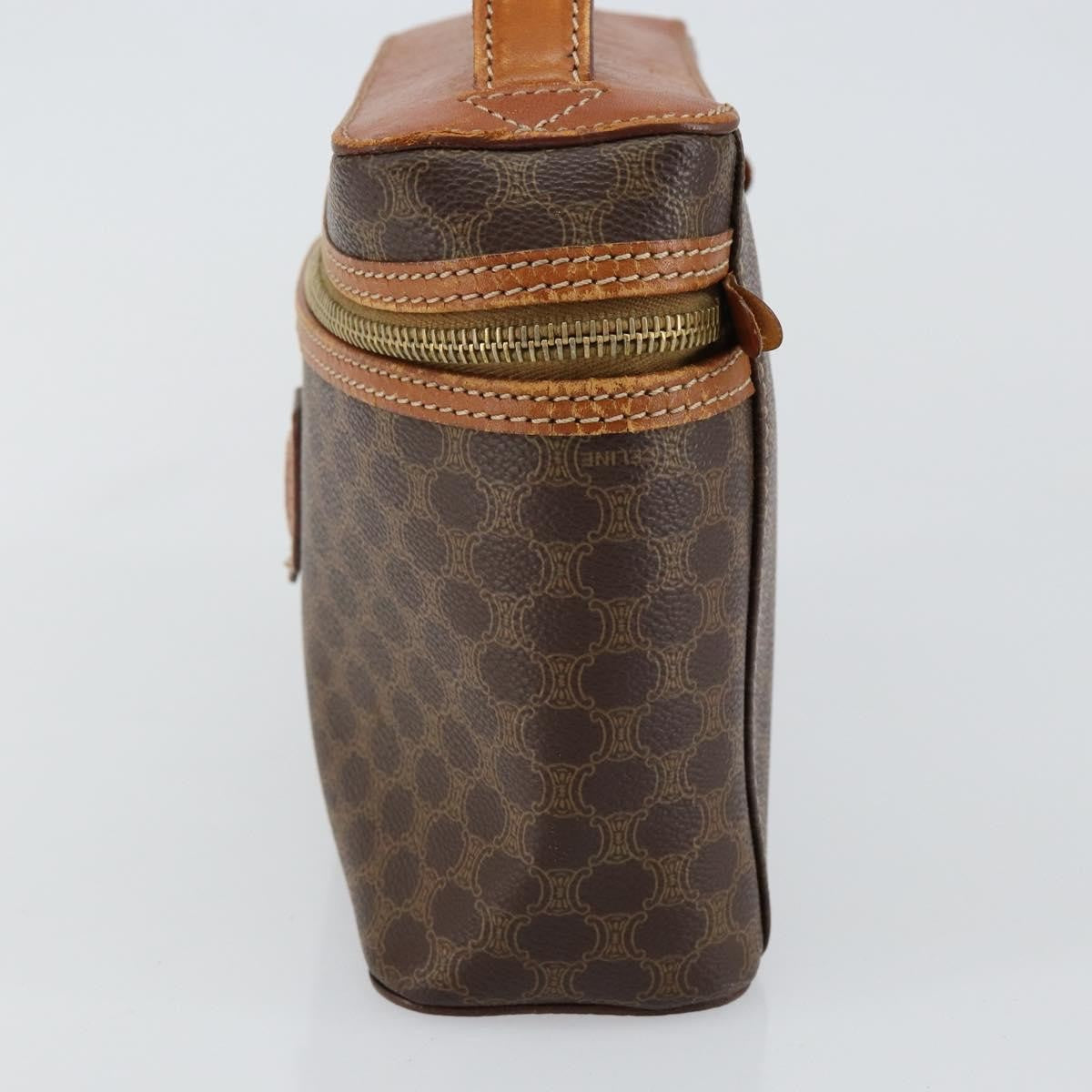 Celine Macadam Vanity Bag Canvas, BROWN, CANVAS, Travel bag